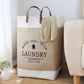 Large Cotton-Linen Storage Basket with Carry Handles