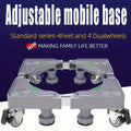 Adjustable Washing Machine Stand with Locking Wheels